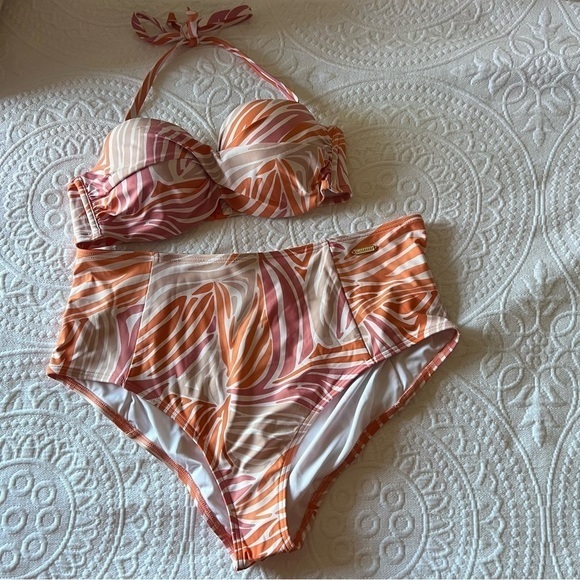 SUNSEEKER Sunkissed Safari Rust BIKINI SWIMSUIT‎ - Picture 2 of 7